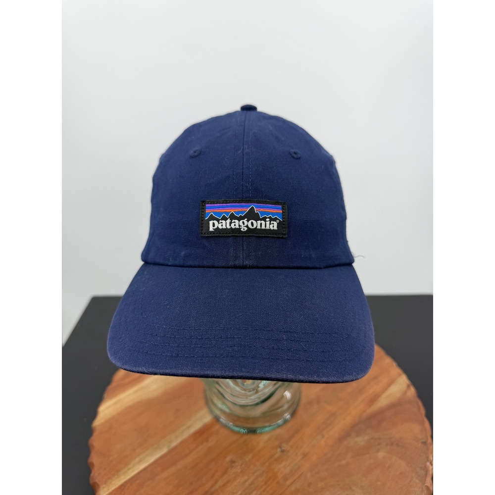 Patagonia P-6 Label Trad‎ Cap Mens OSFA Navy Blue Organic Cotton Baseball Hat